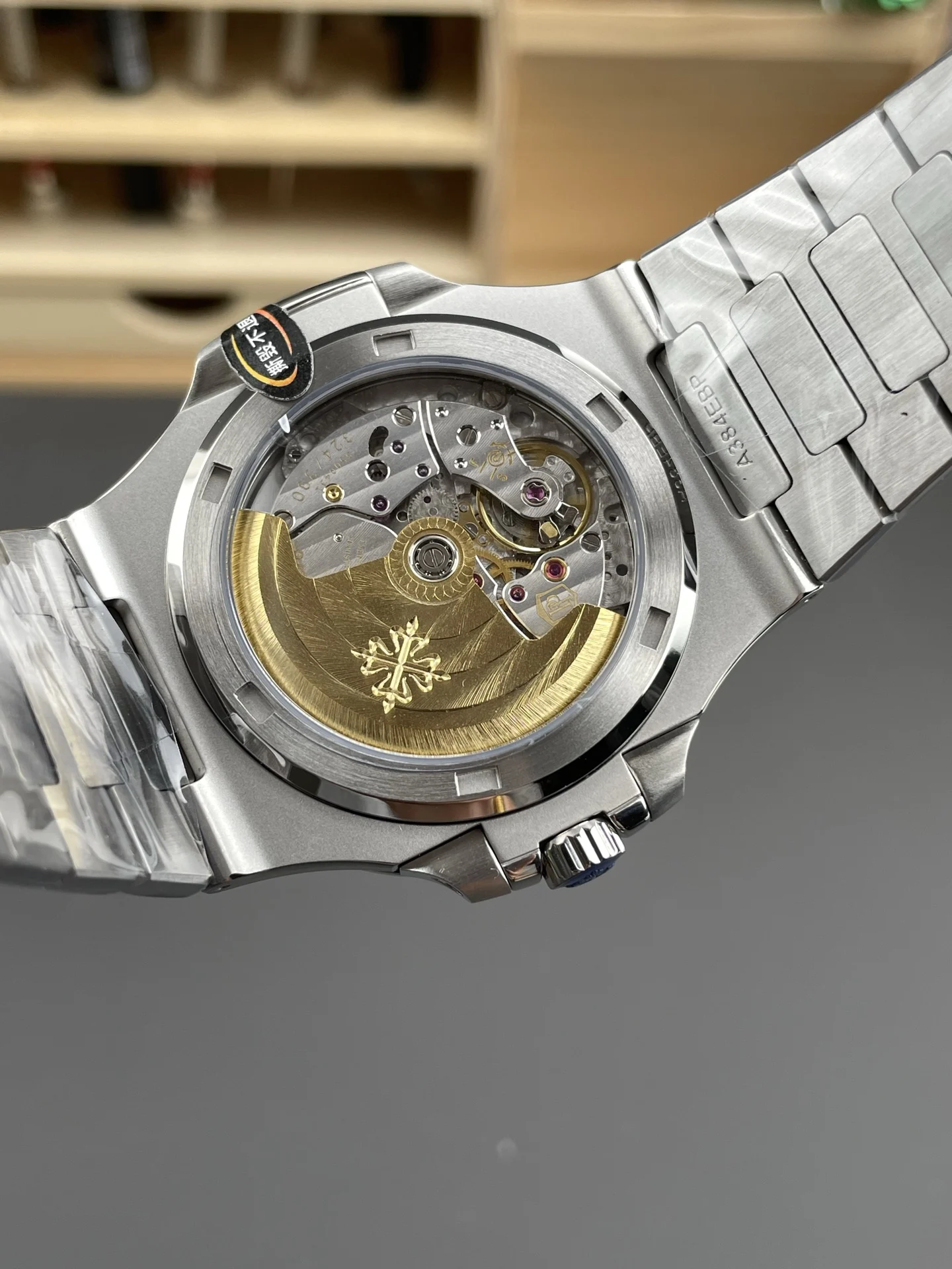 Patek Philippe Nautilus Blue Dial 5711 40mm — photographed off the sweep