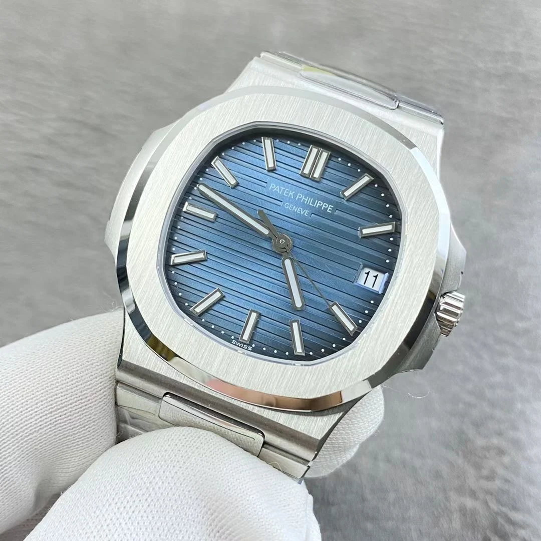 Patek Philippe Nautilus Blue Dial 5711 40mm — photographed off the sweep