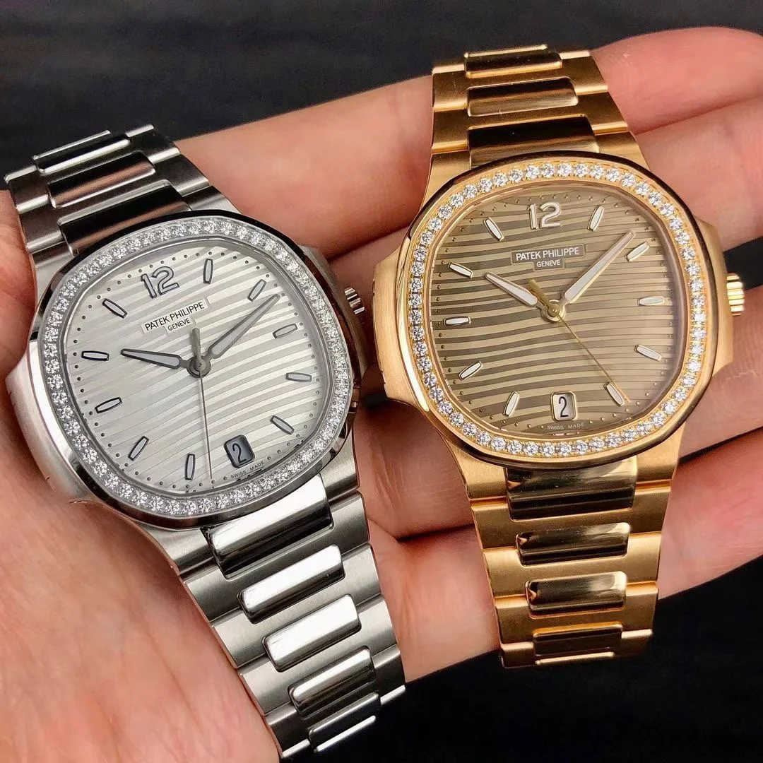Patek Philippe Nautilus Diamond-Set — photographed off the sweep