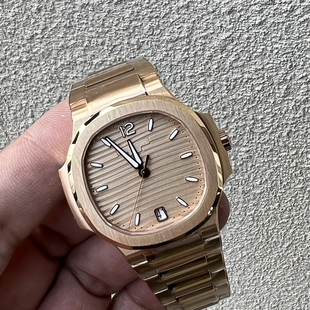 Patek Philippe Nautilus Diamond-Set 27.0mm — photographed off the sweep