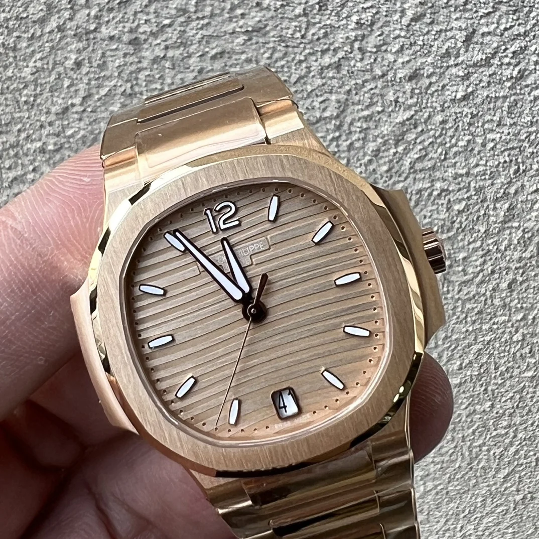 Patek Philippe Nautilus Diamond-Set 27.0mm — photographed off the sweep