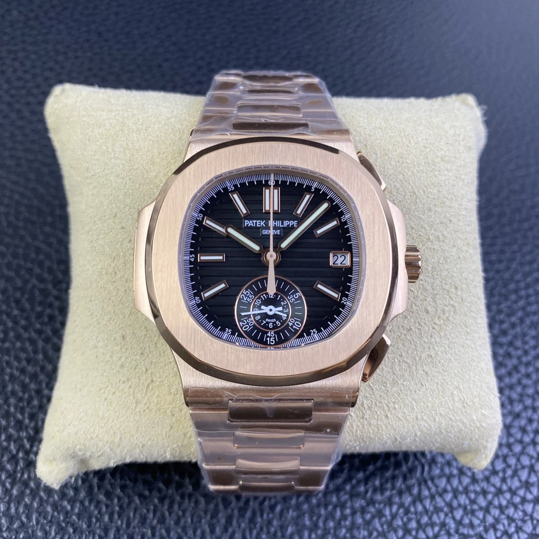 Patek Philippe Nautilus Diamond-Set 5980 40.5mm — photographed off the sweep