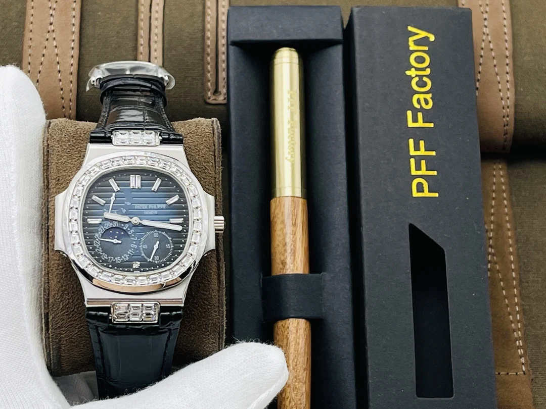 Patek Philippe Nautilus Moon Phase Steel — photographed off the sweep
