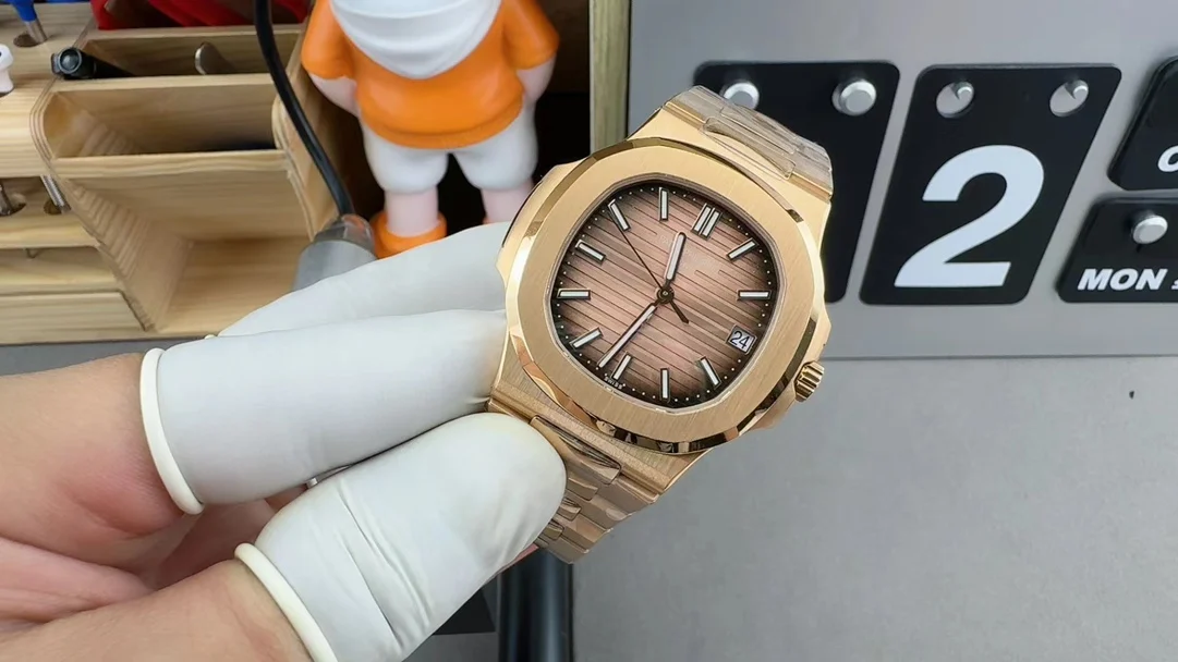 Patek Philippe Nautilus Rose Gold — photographed off the sweep
