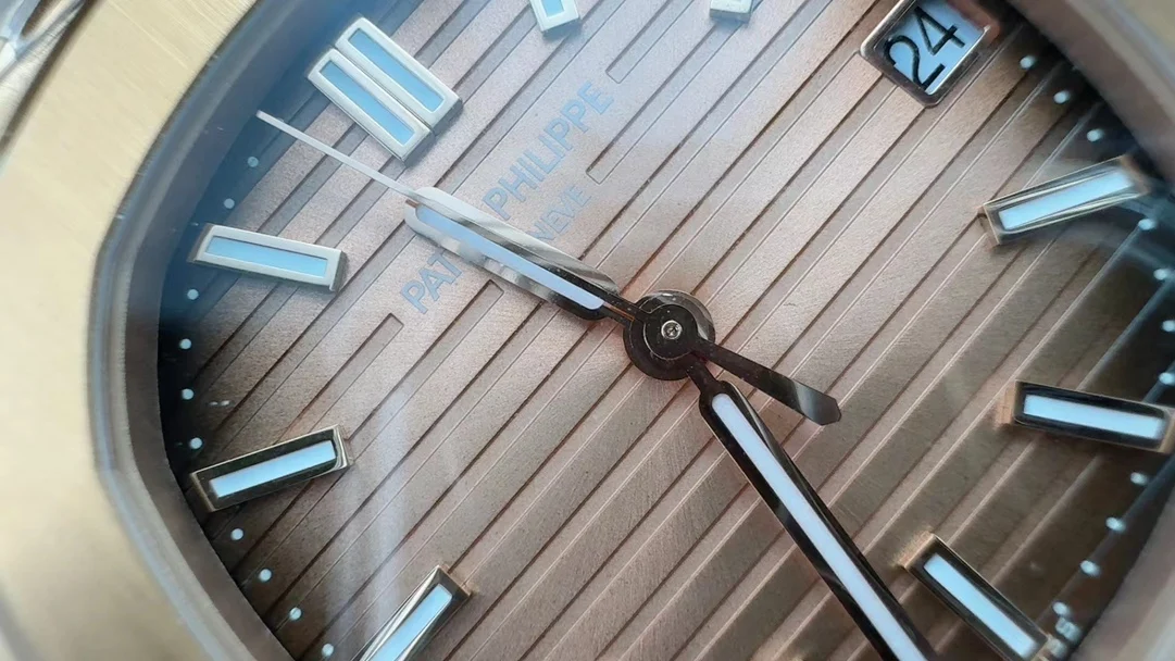 Patek Philippe Nautilus Rose Gold — photographed off the sweep