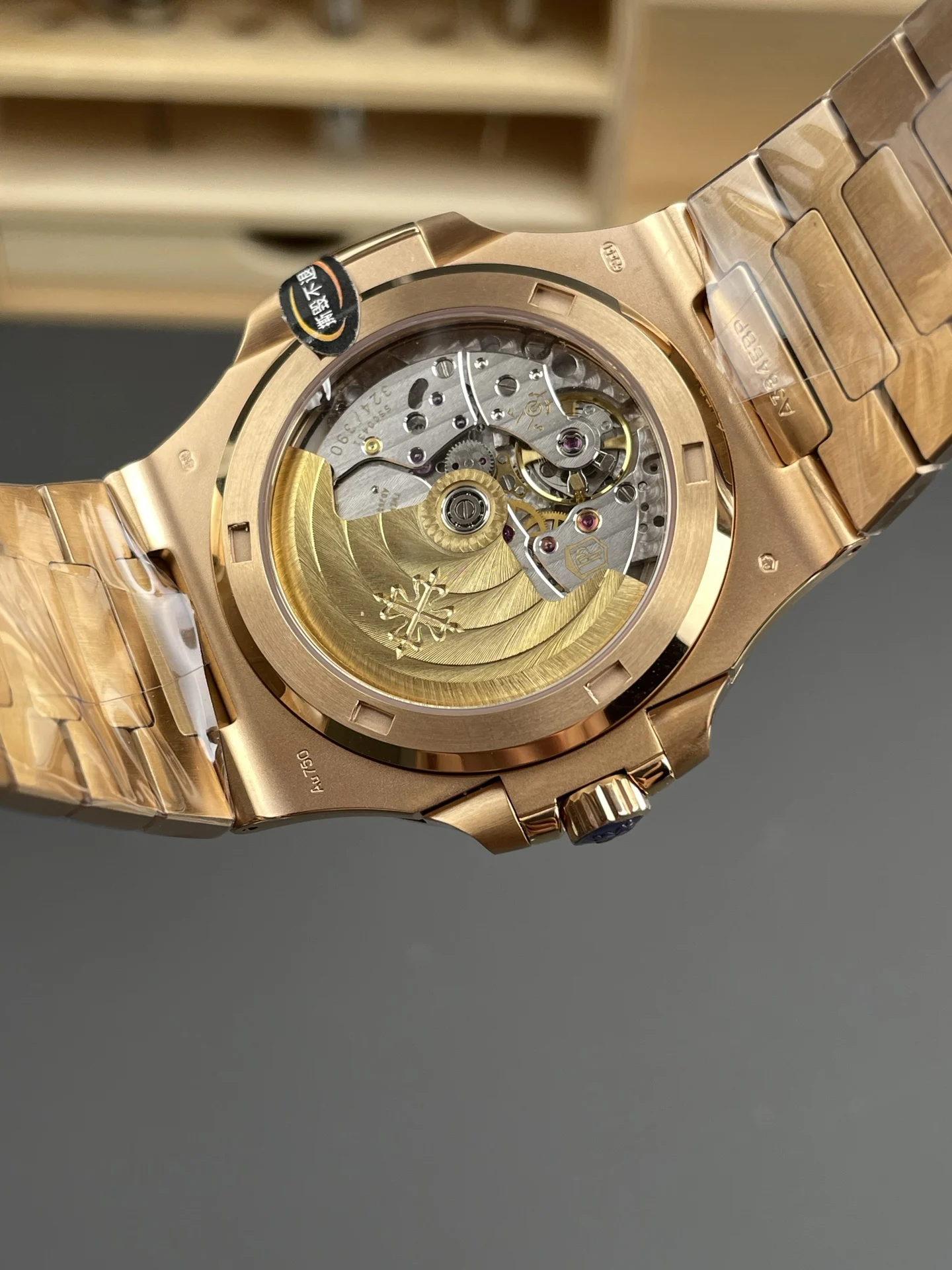 Patek Philippe Nautilus Rose Gold 5711 40mm — photographed off the sweep