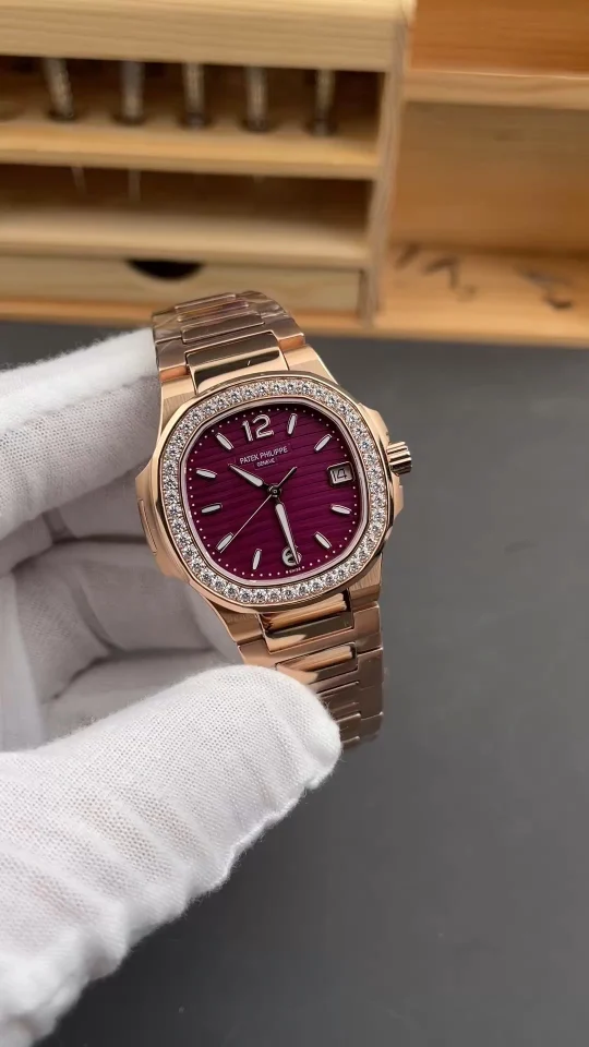 Patek Philippe Nautilus Rose Gold Purple Dial 7010