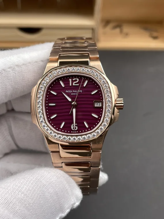 Patek Philippe Nautilus Rose Gold Purple Dial 7010