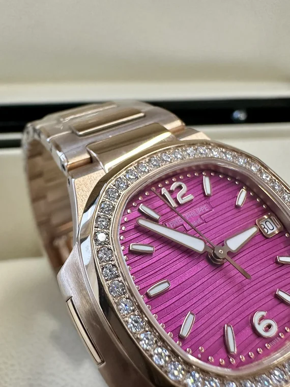 Patek Philippe Nautilus Rose Gold White Dial 7010