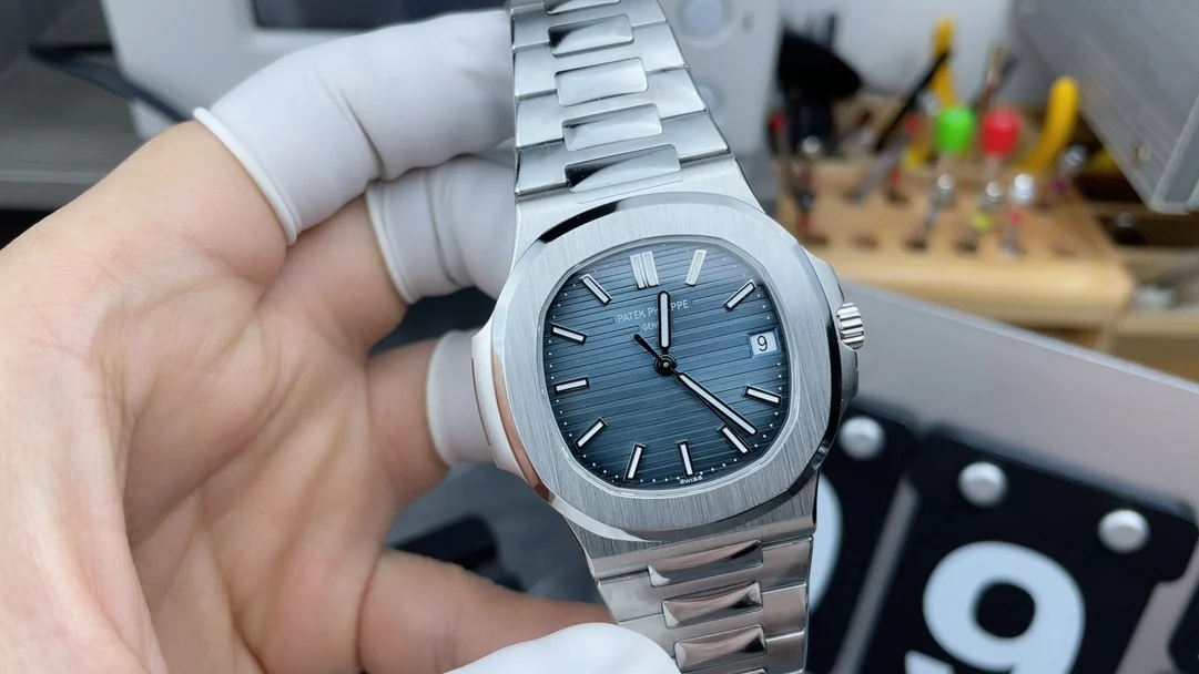 Patek Philippe Nautilus Steel 5711 — photographed off the sweep