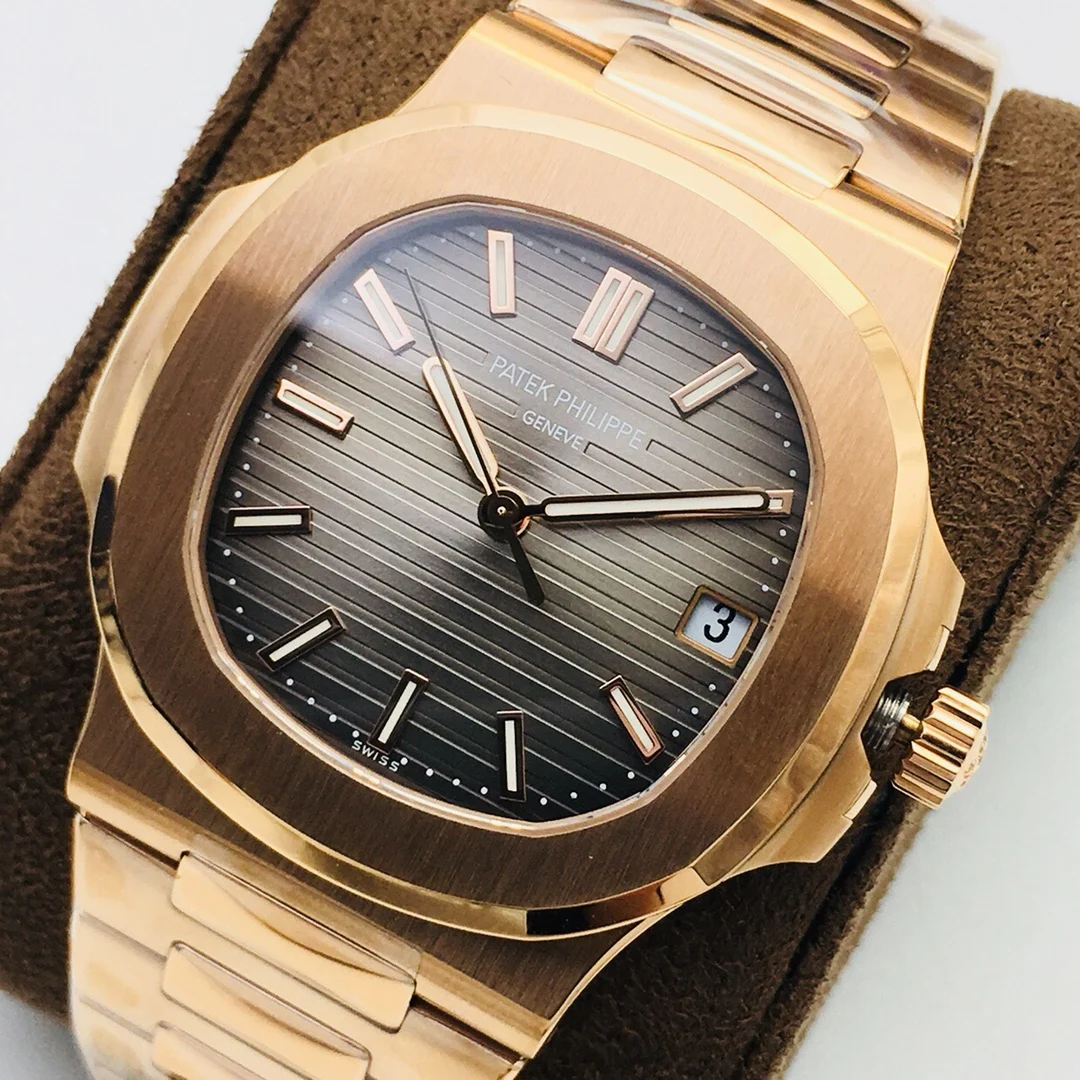 Patek Philippe Nautilus Steel Blue Dial — photographed off the sweep