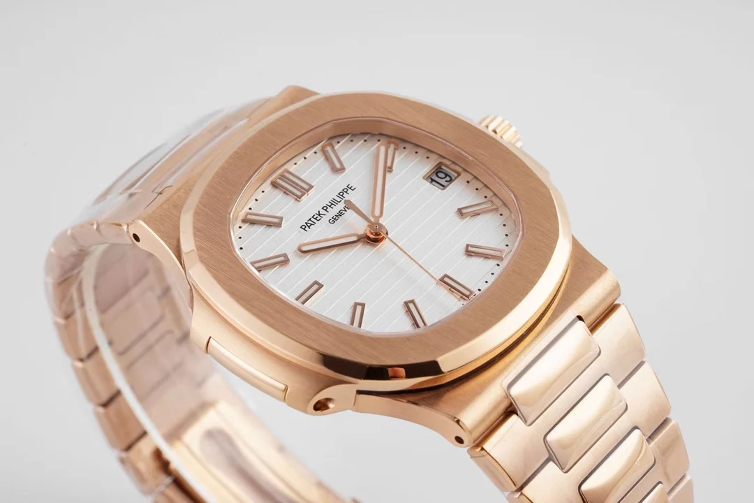 Patek Philippe Nautilus Steel Blue Dial — photographed off the sweep