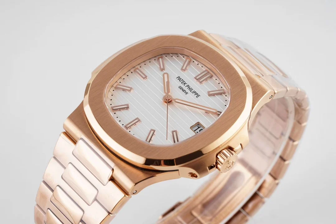 Patek Philippe Nautilus Steel Blue Dial — photographed off the sweep