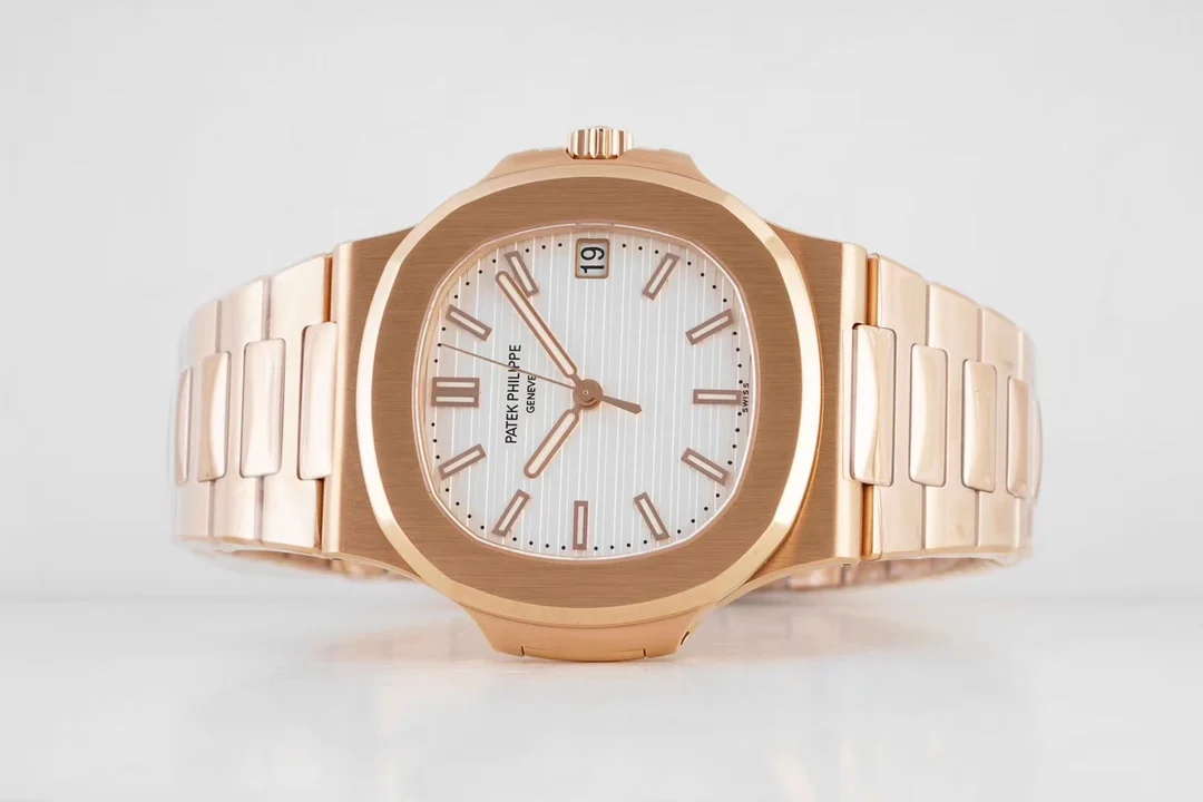 Patek Philippe Nautilus Steel Blue Dial — photographed off the sweep