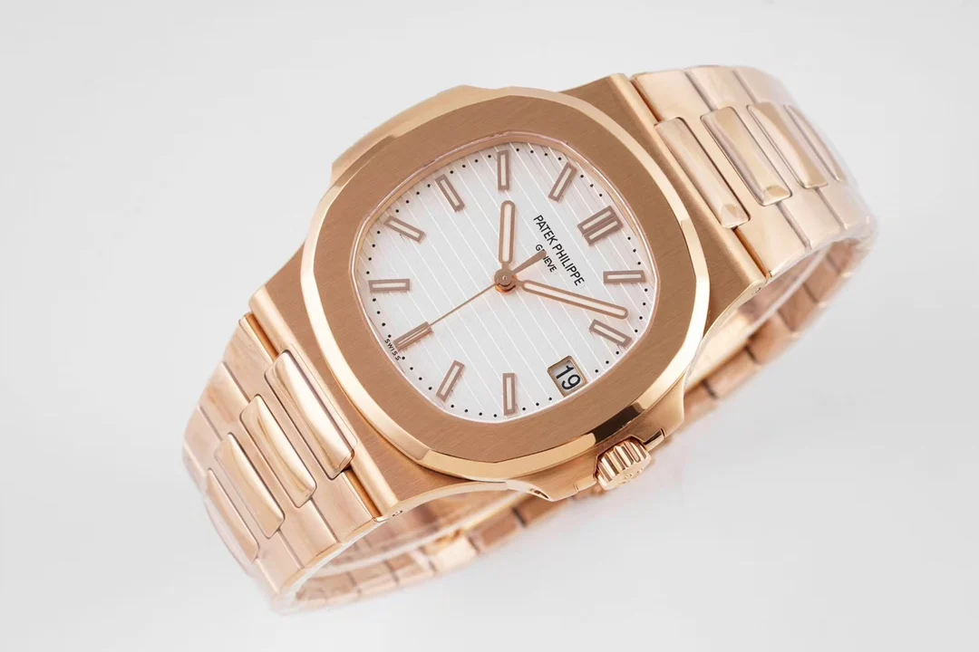Patek Philippe Nautilus Steel Blue Dial — photographed off the sweep