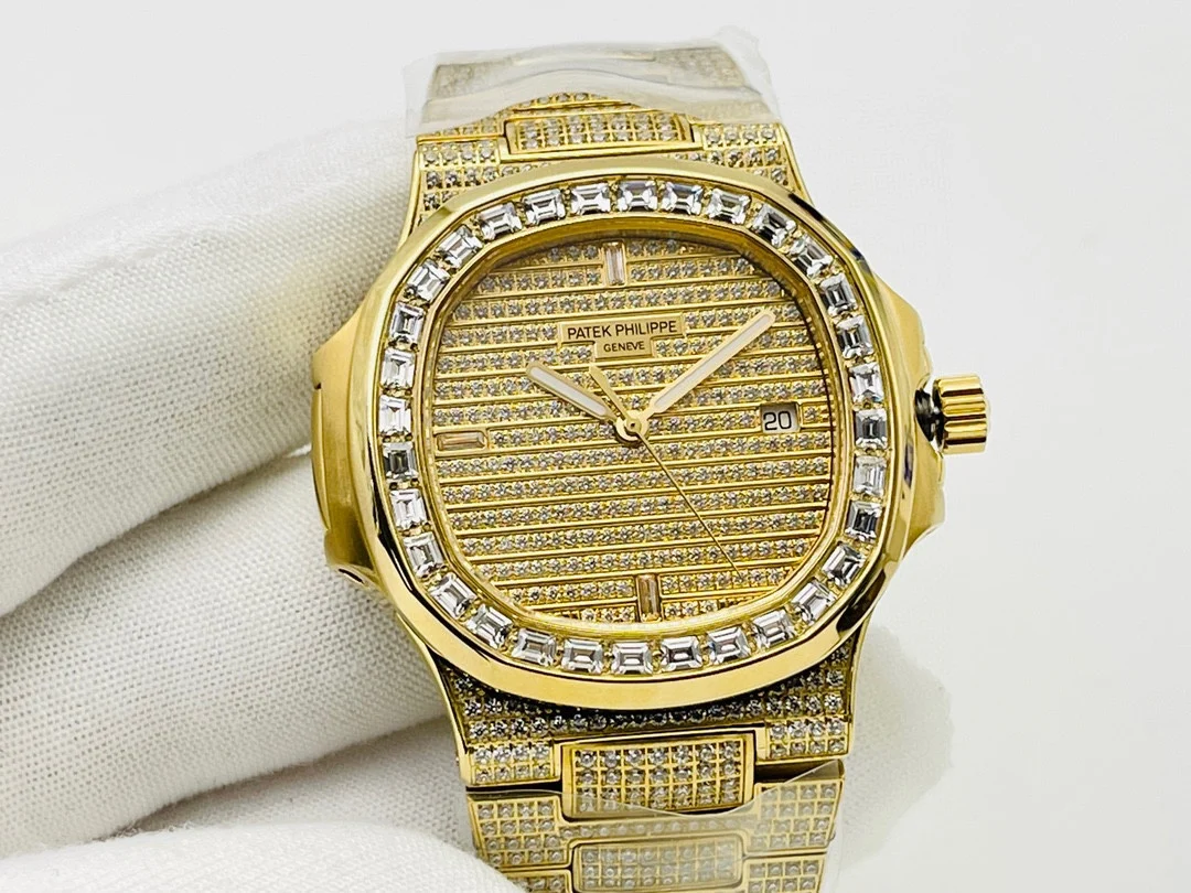 Patek Philippe Nautilus Steel Diamond-Set 5711 — photographed off the sweep