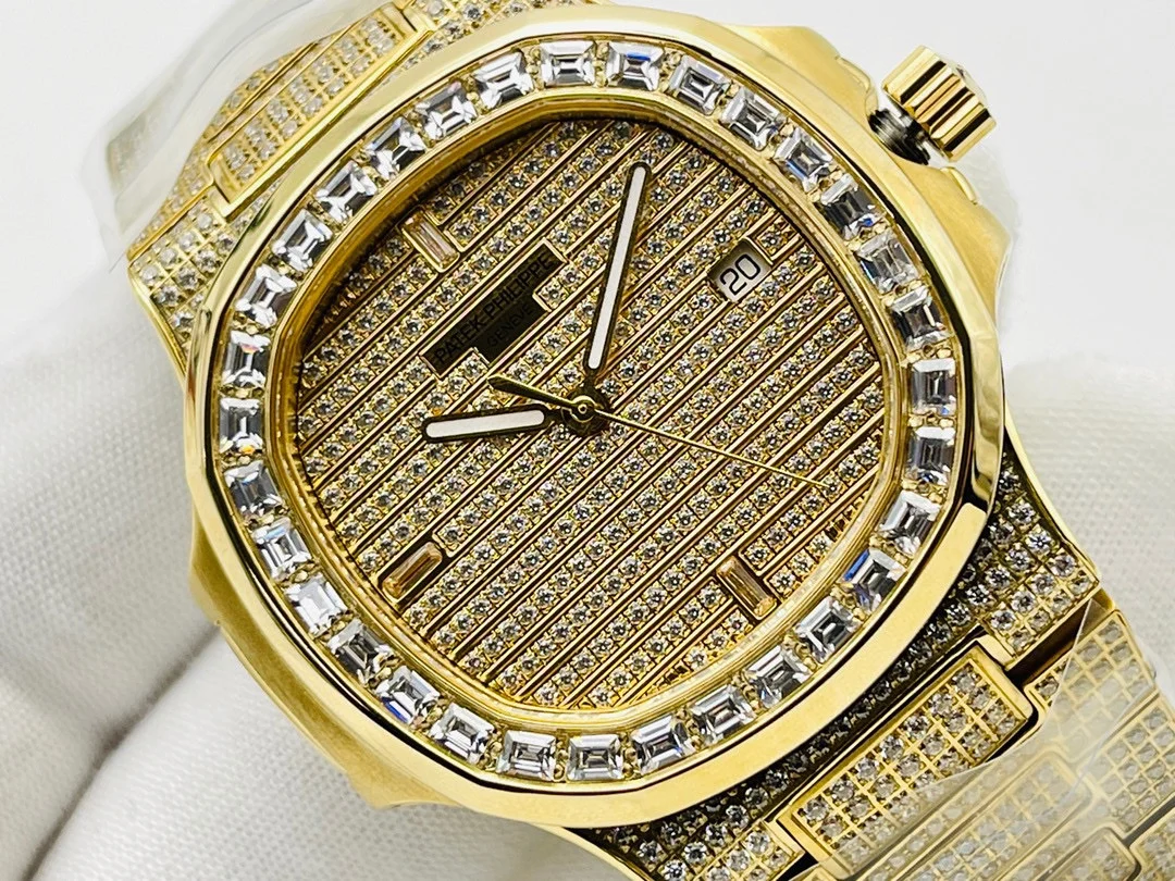 Patek Philippe Nautilus Steel Diamond-Set 5711 — photographed off the sweep