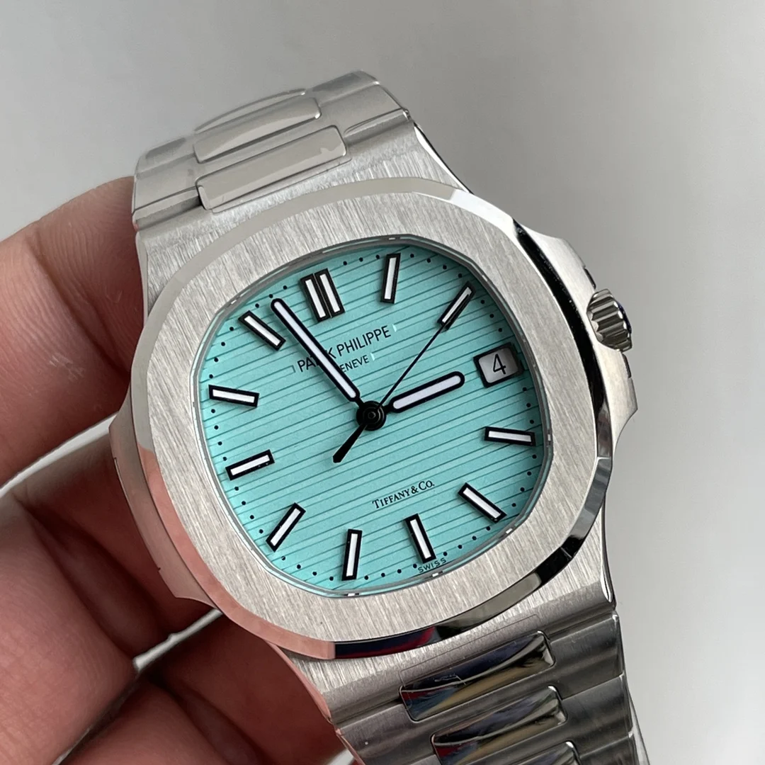 Patek Philippe Nautilus Tiffany Steel 5711 — photographed off the sweep