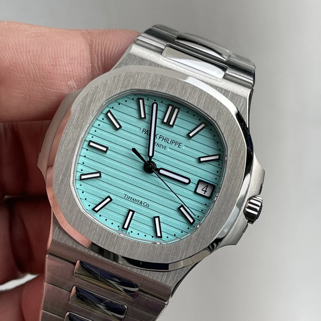 Patek Philippe Nautilus Tiffany Steel 5711 — photographed off the sweep