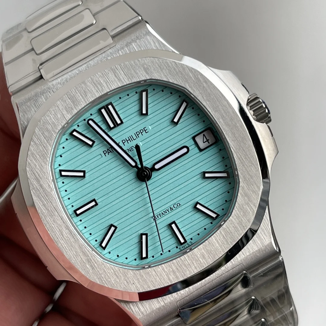 Patek Philippe Nautilus Tiffany Steel 5711 — photographed off the sweep