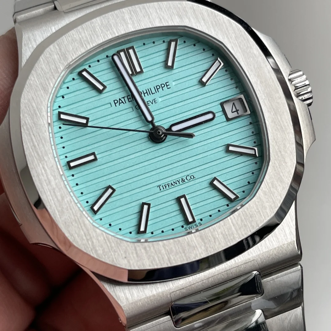 Patek Philippe Nautilus Tiffany Steel 5711 — photographed off the sweep