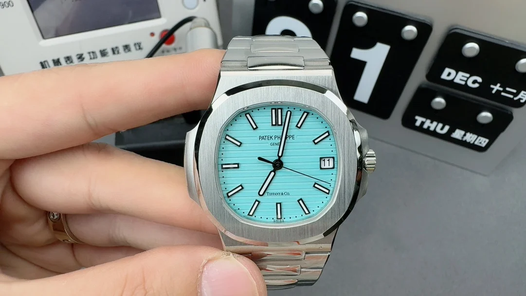 Patek Philippe Nautilus Tiffany — photographed off the sweep