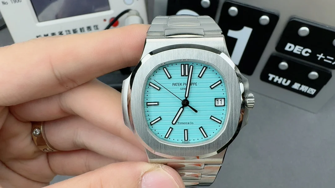 Patek Philippe Nautilus Tiffany — photographed off the sweep
