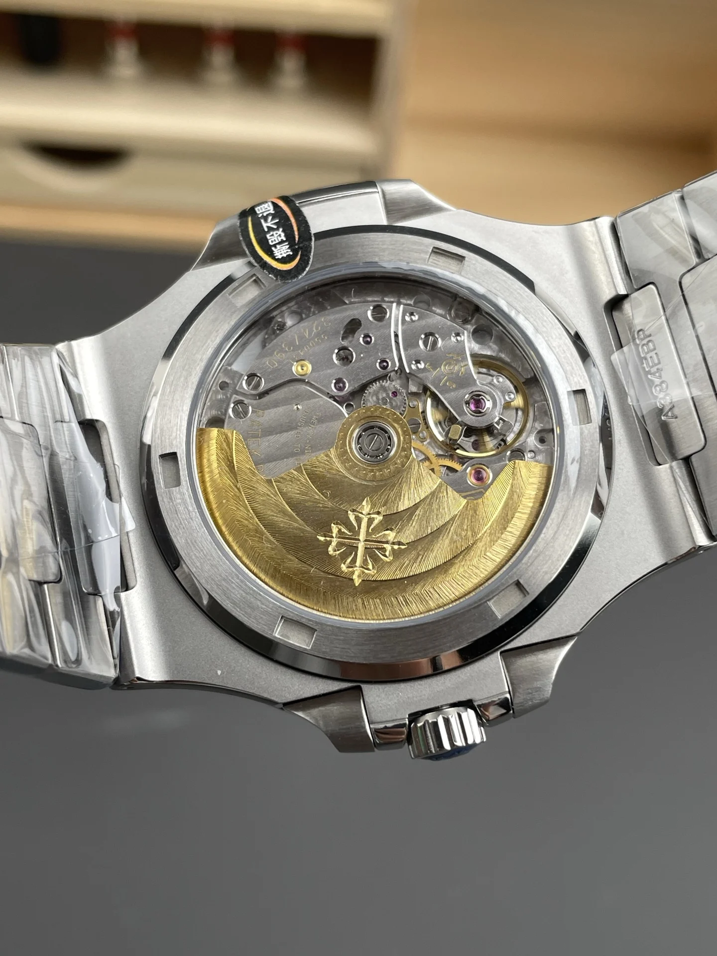 Patek Philippe Nautilus White Dial 5711 40mm — photographed off the sweep