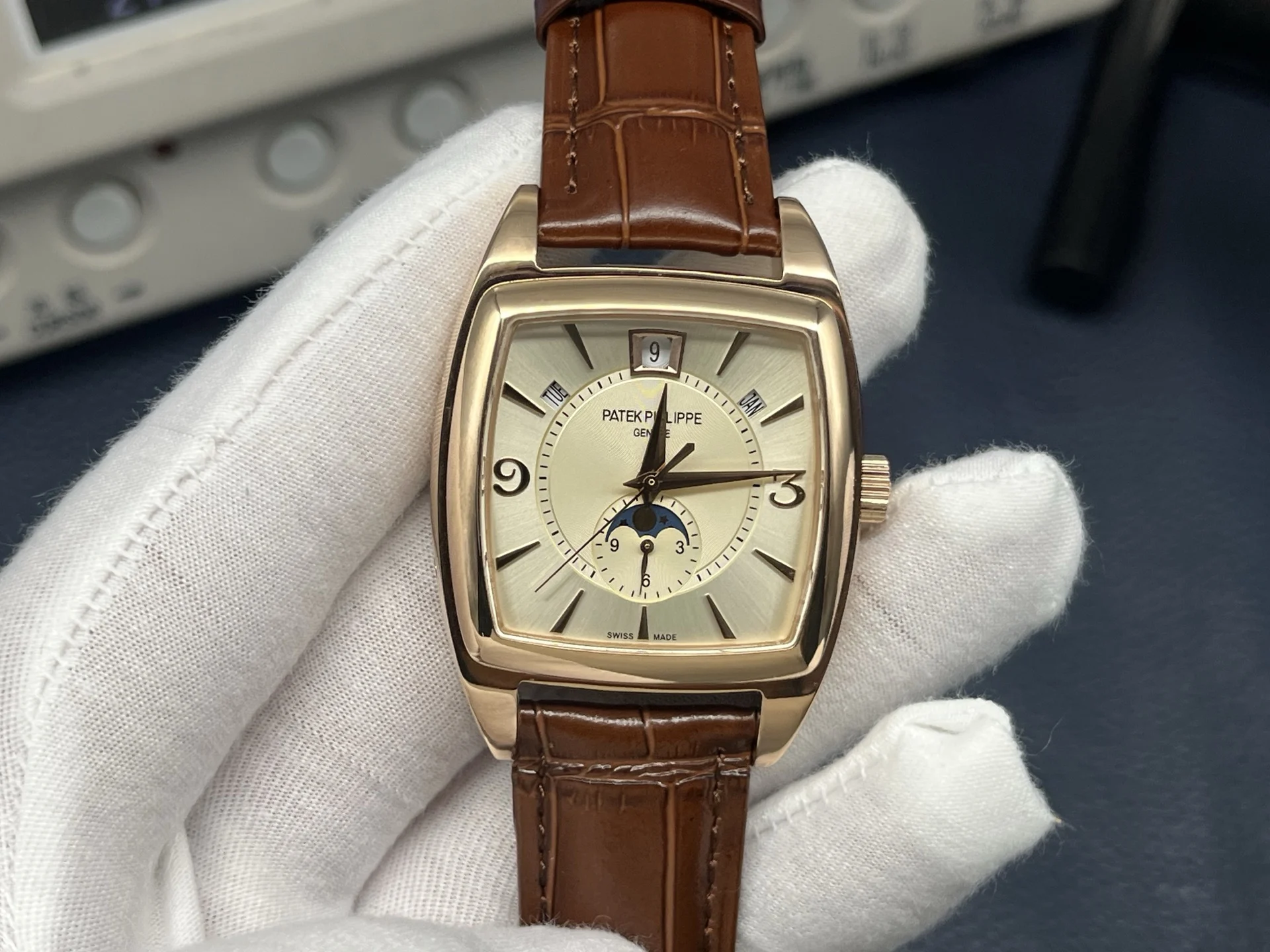 Patek Philippe Nautilus — photographed off the sweep