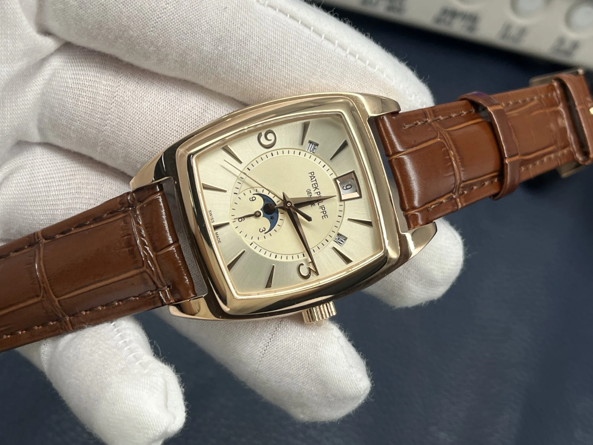 Patek Philippe Nautilus — photographed off the sweep