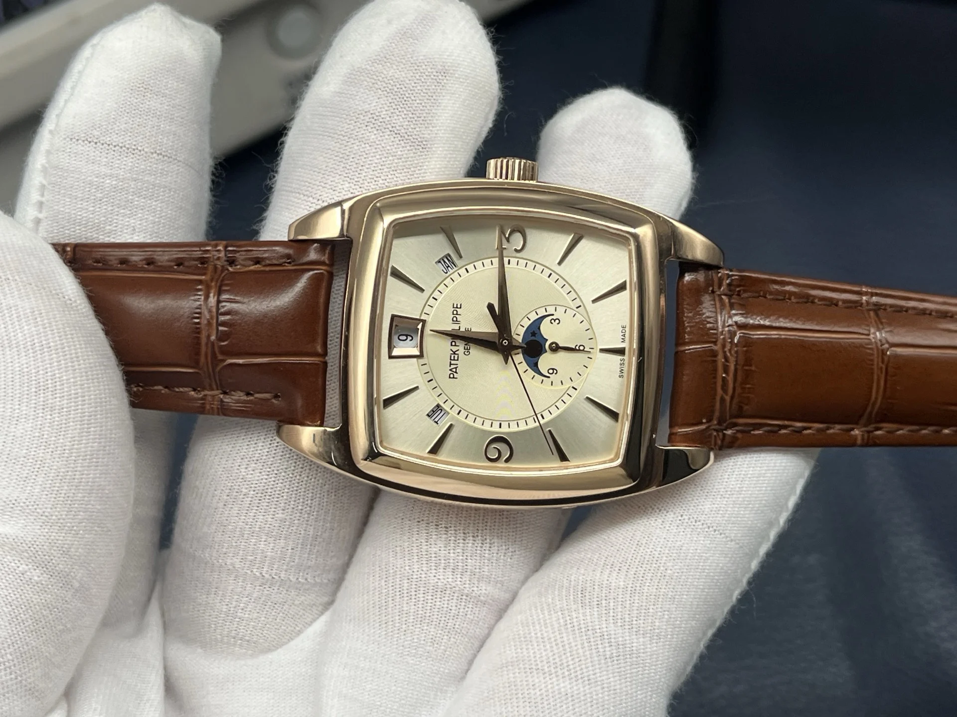 Patek Philippe Nautilus — photographed off the sweep