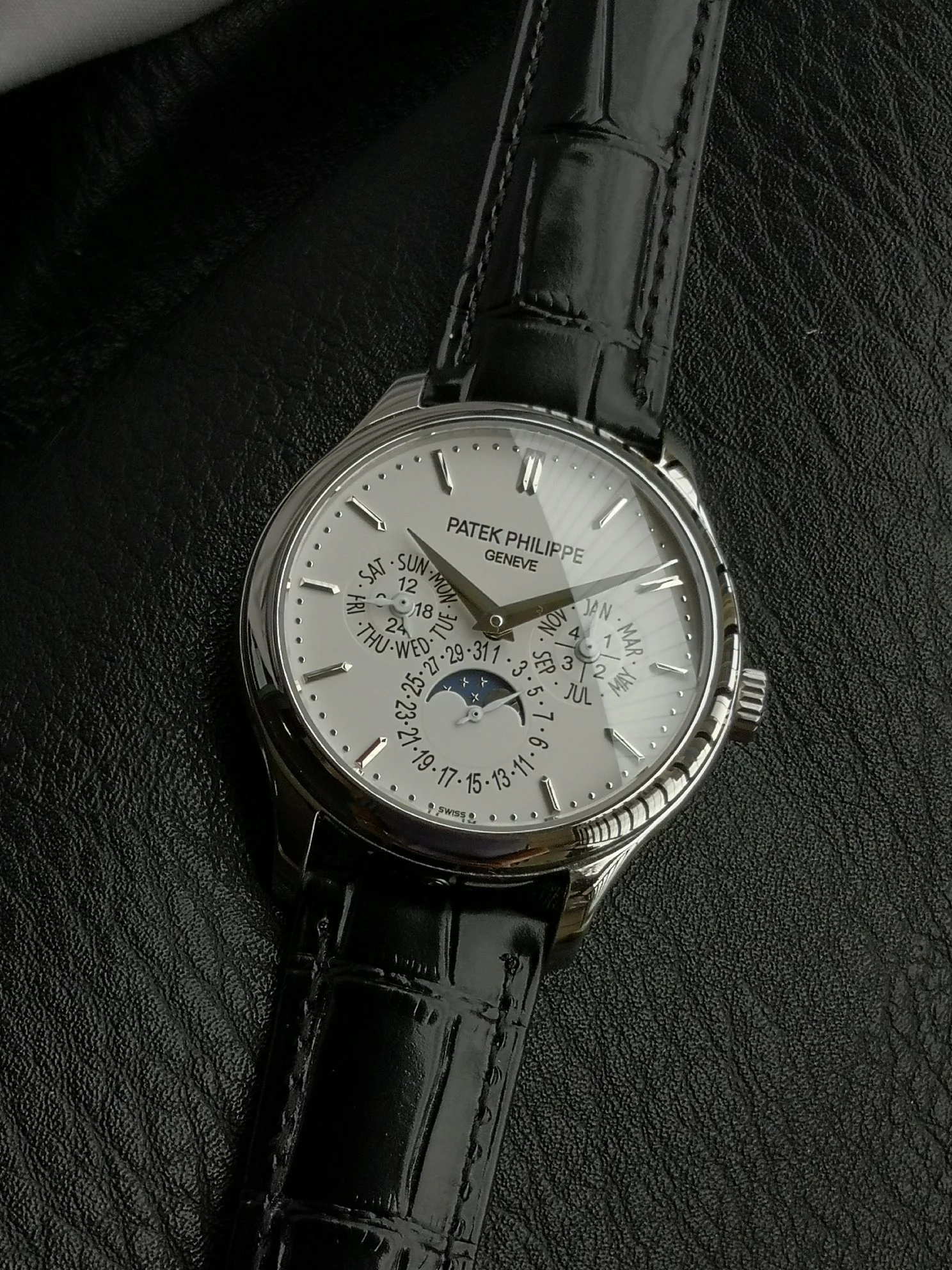Patek Philippe Perpetual Calendar 5140 — photographed off the sweep