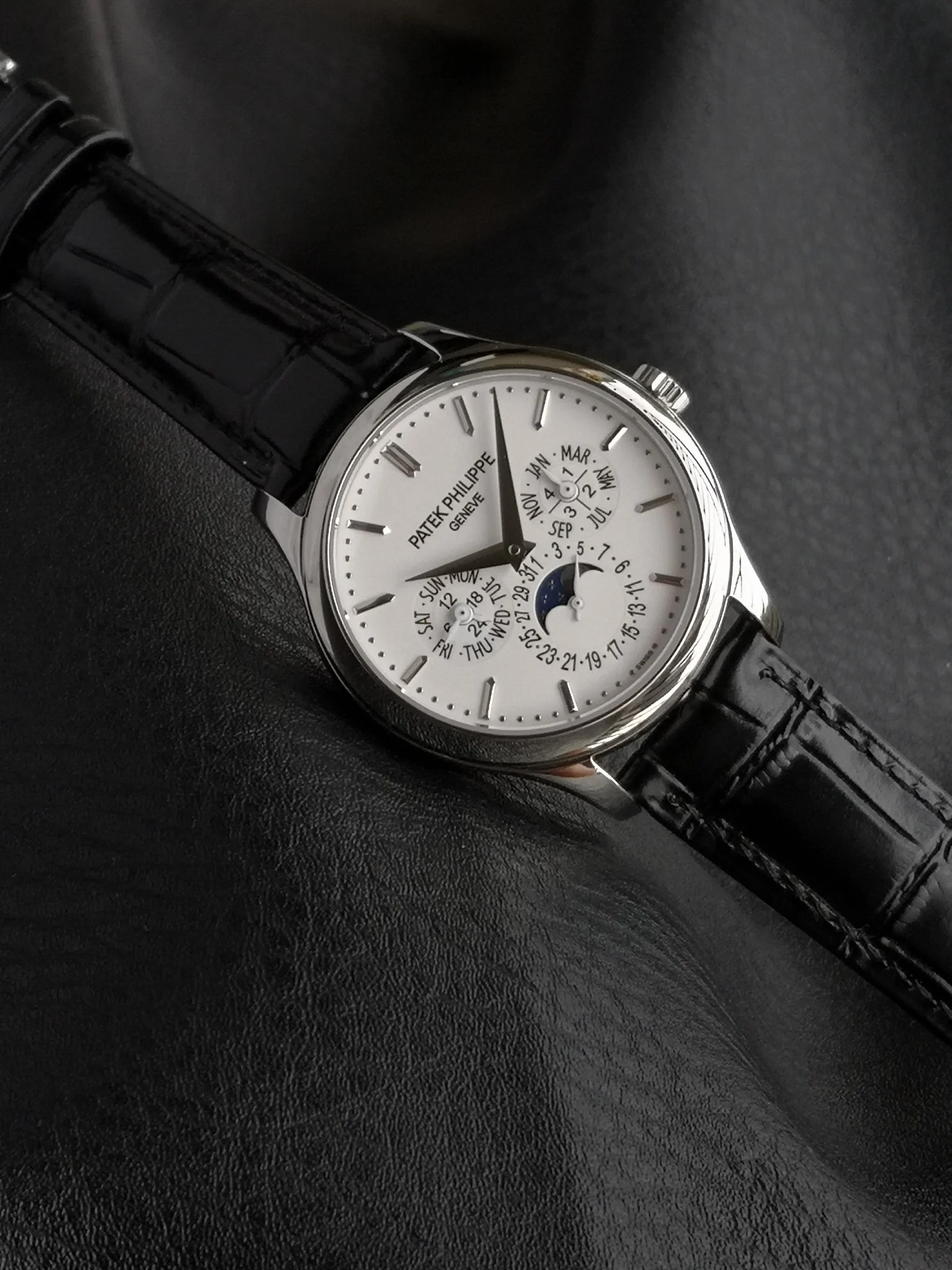 Patek Philippe Perpetual Calendar 5140 — photographed off the sweep