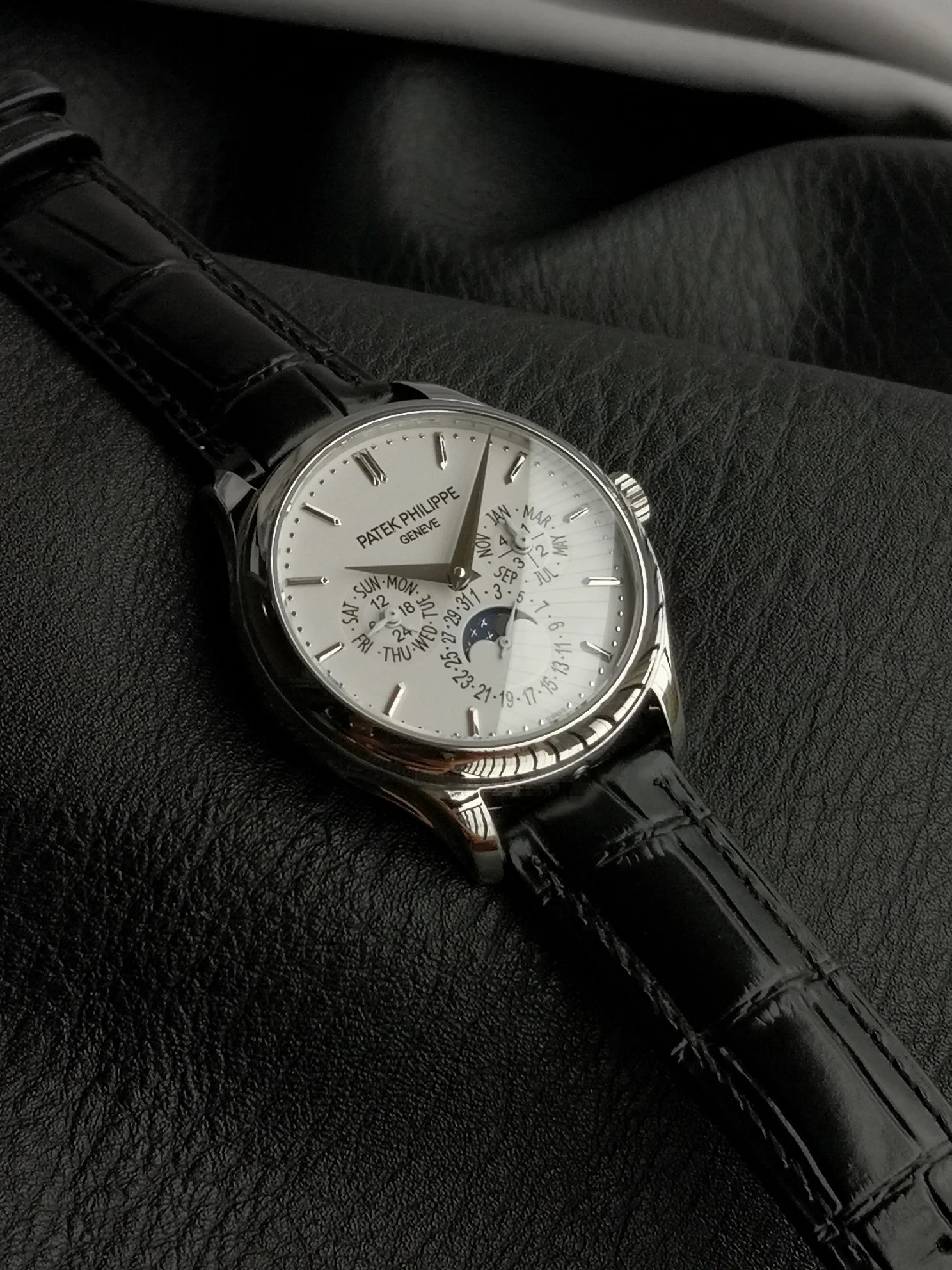 Patek Philippe Perpetual Calendar 5140 — photographed off the sweep
