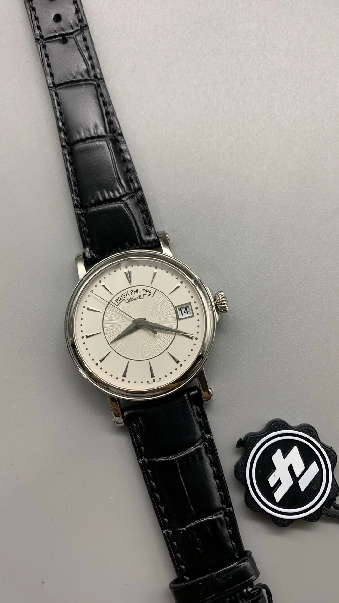 Patek Philippe Retro, hinged cover — photographed off the sweep
