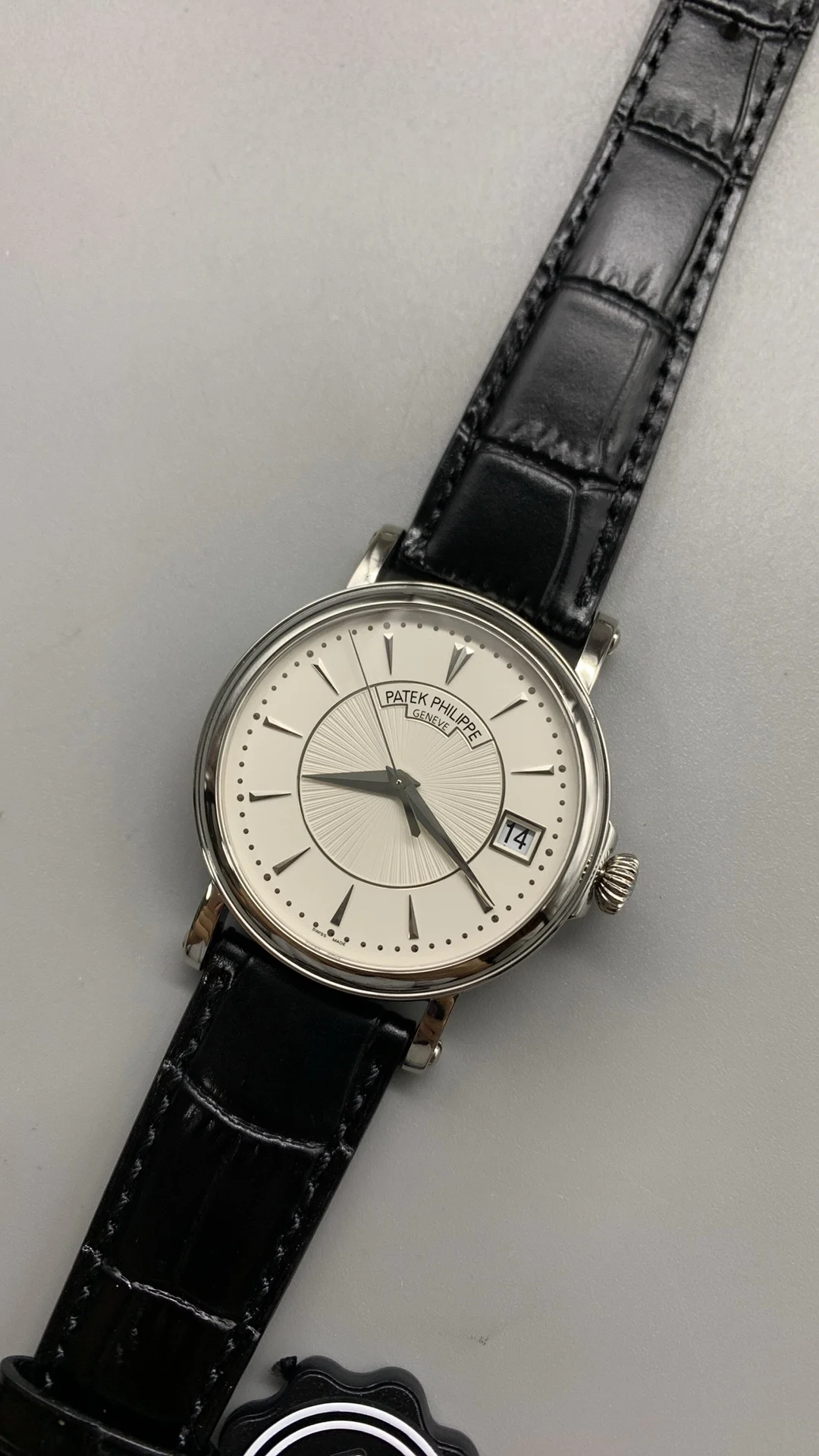 Patek Philippe Retro, hinged cover — photographed off the sweep