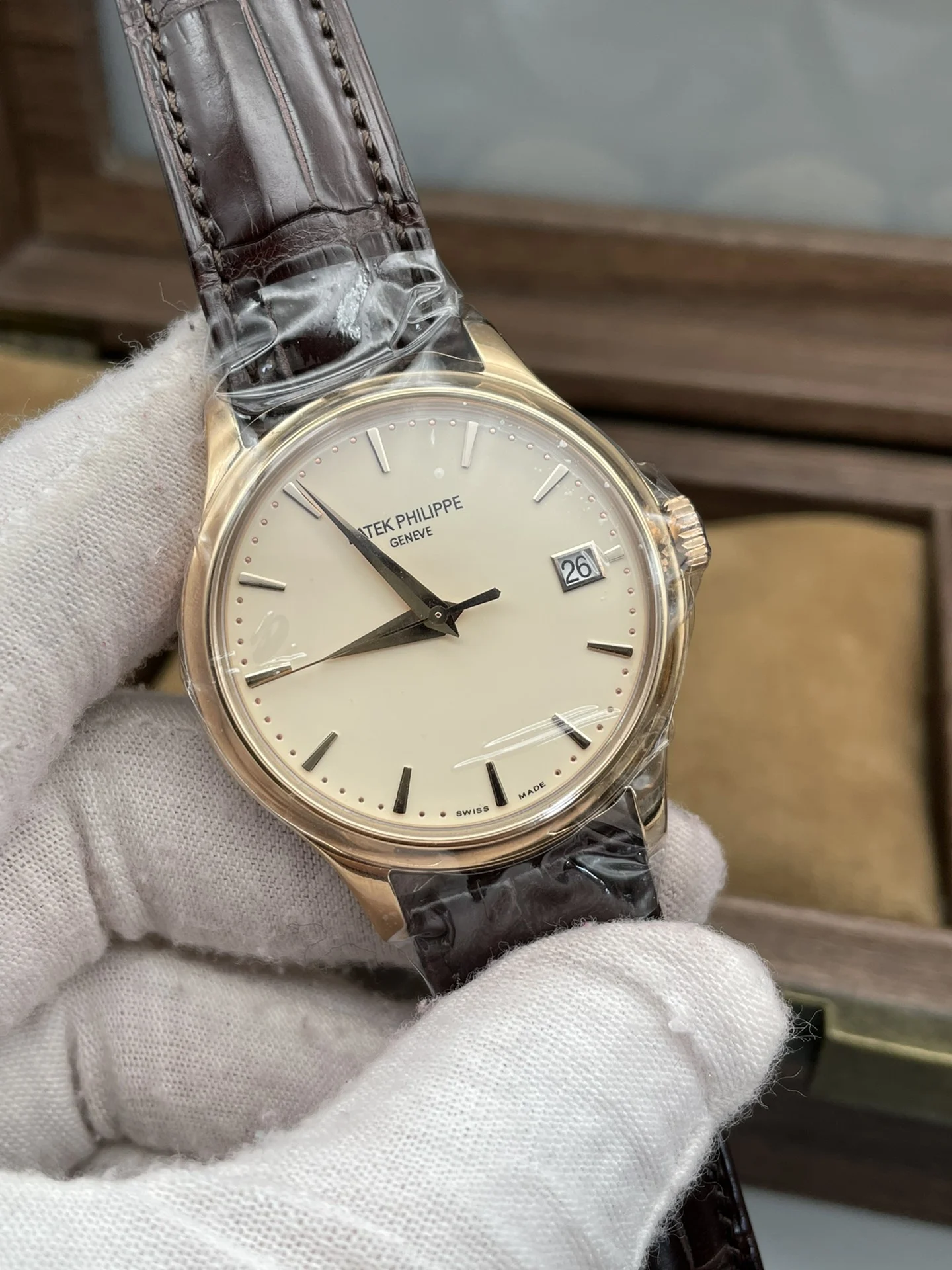 Patek Philippe Rose Gold 5227 — photographed off the sweep