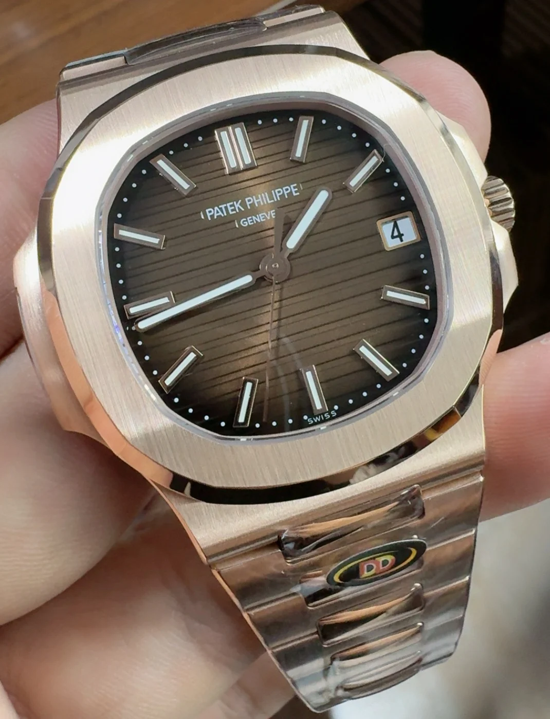 Patek Philippe Rose Gold 5711 — photographed off the sweep