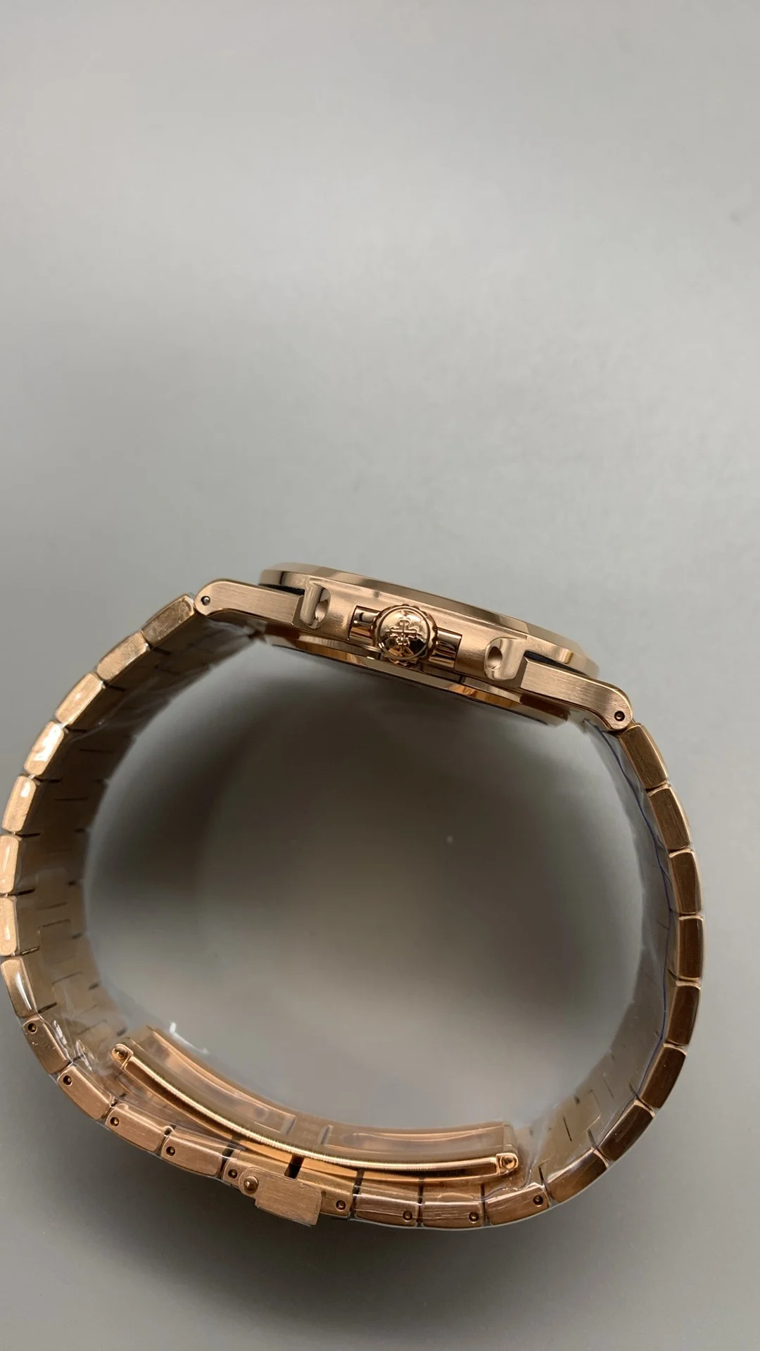 Patek Philippe Rose Gold 5711 — photographed off the sweep