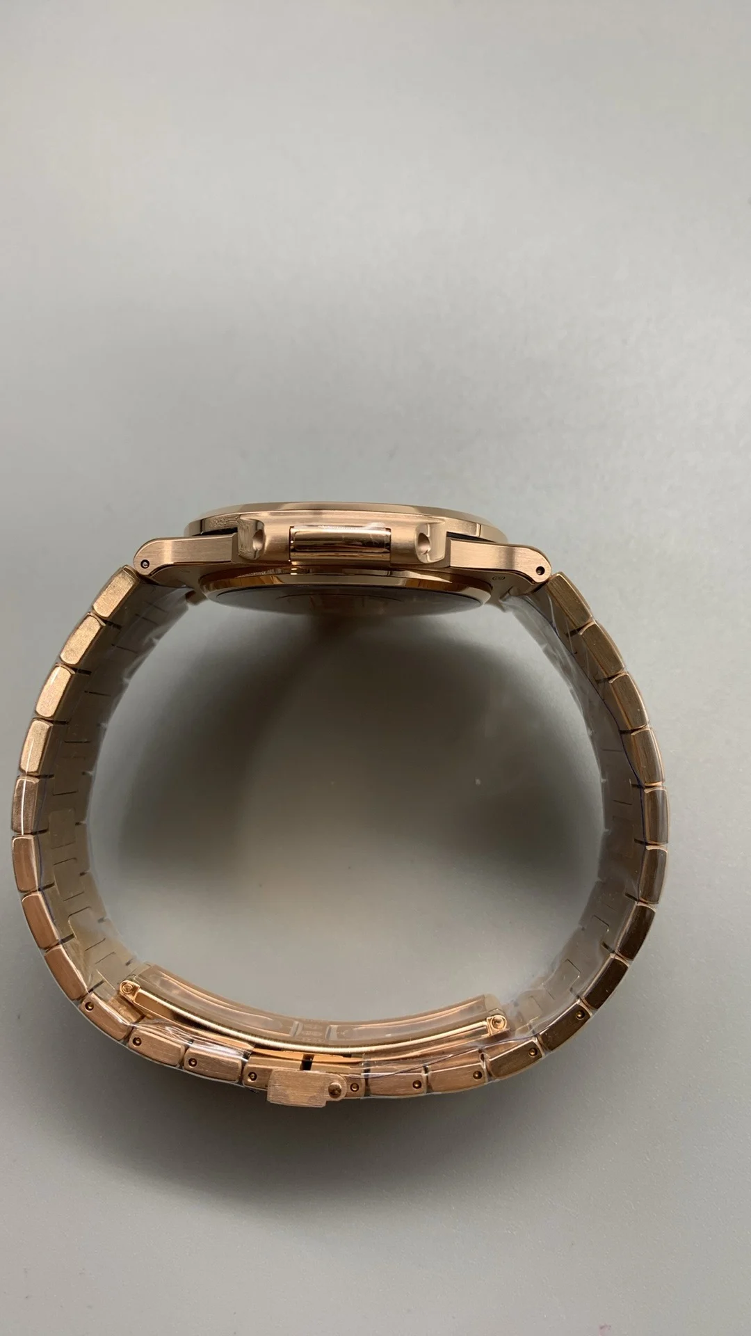 Patek Philippe Rose Gold 5711 — photographed off the sweep