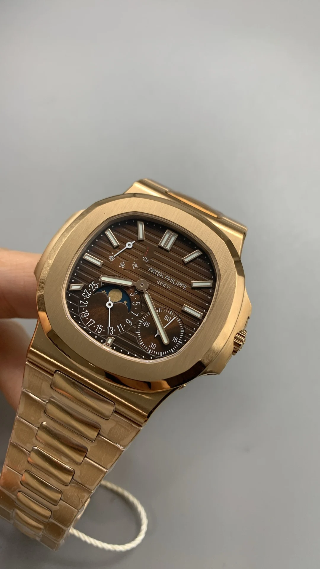 Patek Philippe Rose Gold 5712 — photographed off the sweep