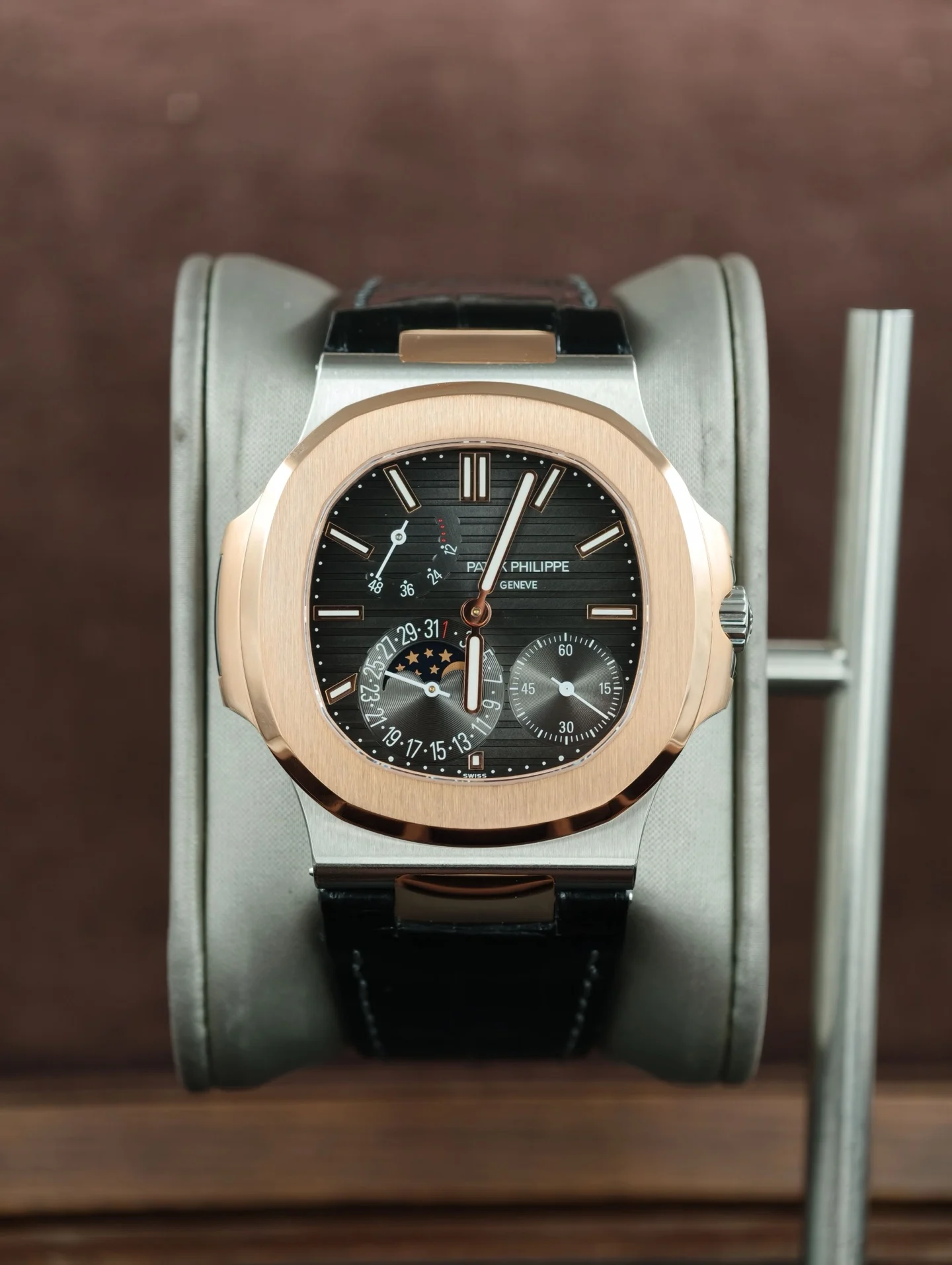 Patek Philippe Rose Gold 5712 — photographed off the sweep