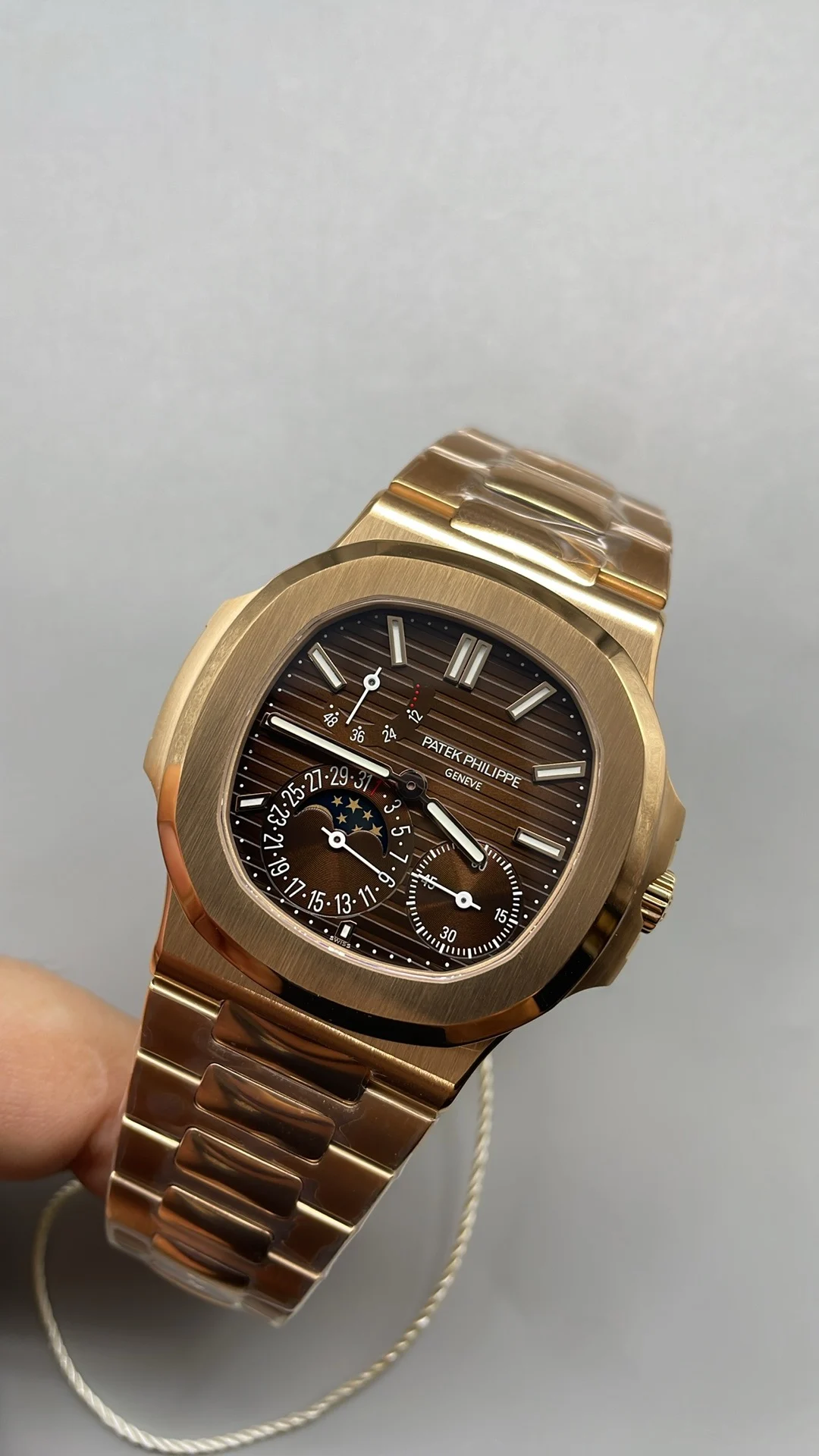 Patek Philippe Rose Gold 5712 — photographed off the sweep