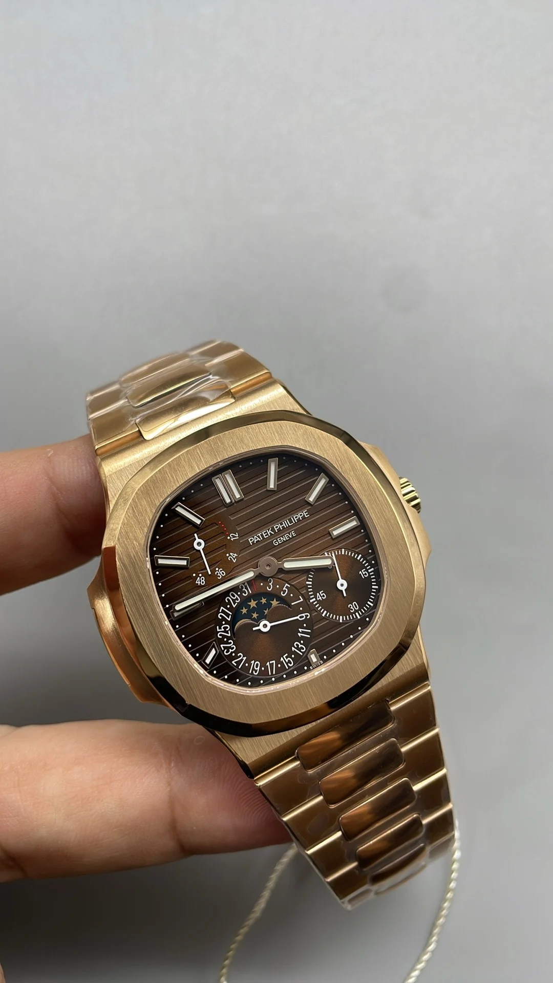 Patek Philippe Rose Gold 5712 — photographed off the sweep