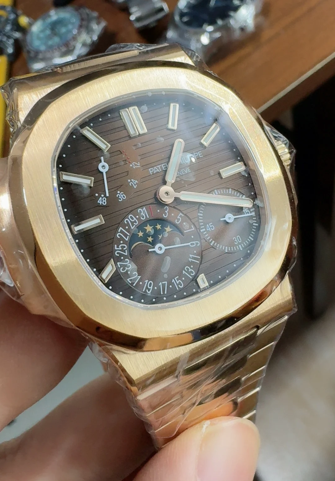 Patek Philippe Rose Gold 5712 — photographed off the sweep