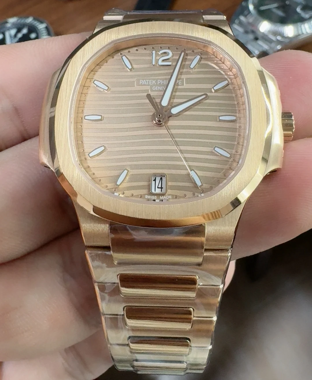 Patek Philippe Rose Gold 7118 — photographed off the sweep