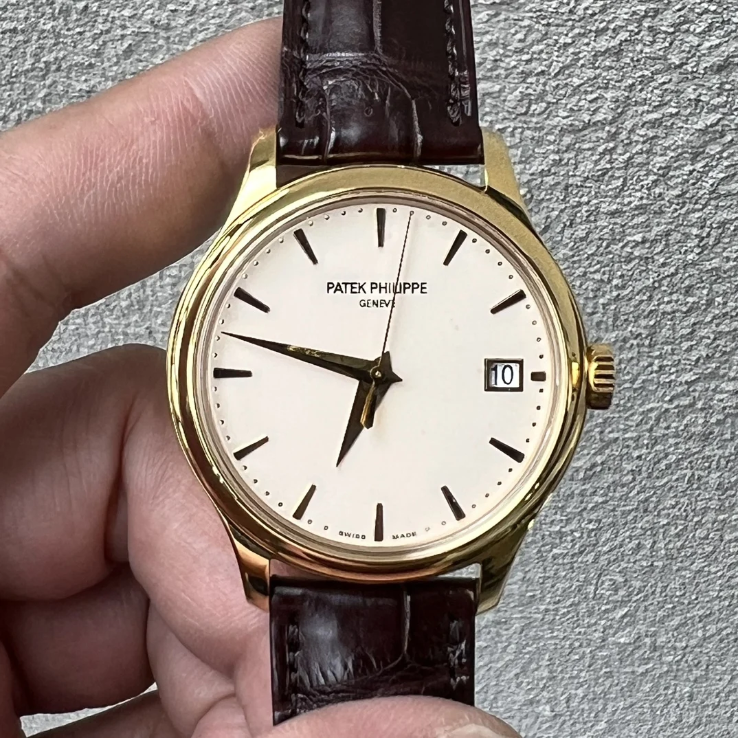Patek Philippe Rose Gold Black Dial 5227 — photographed off the sweep