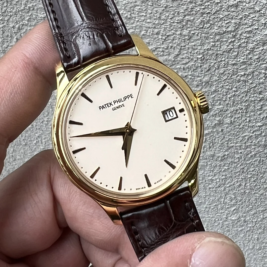 Patek Philippe Rose Gold Black Dial 5227 — photographed off the sweep