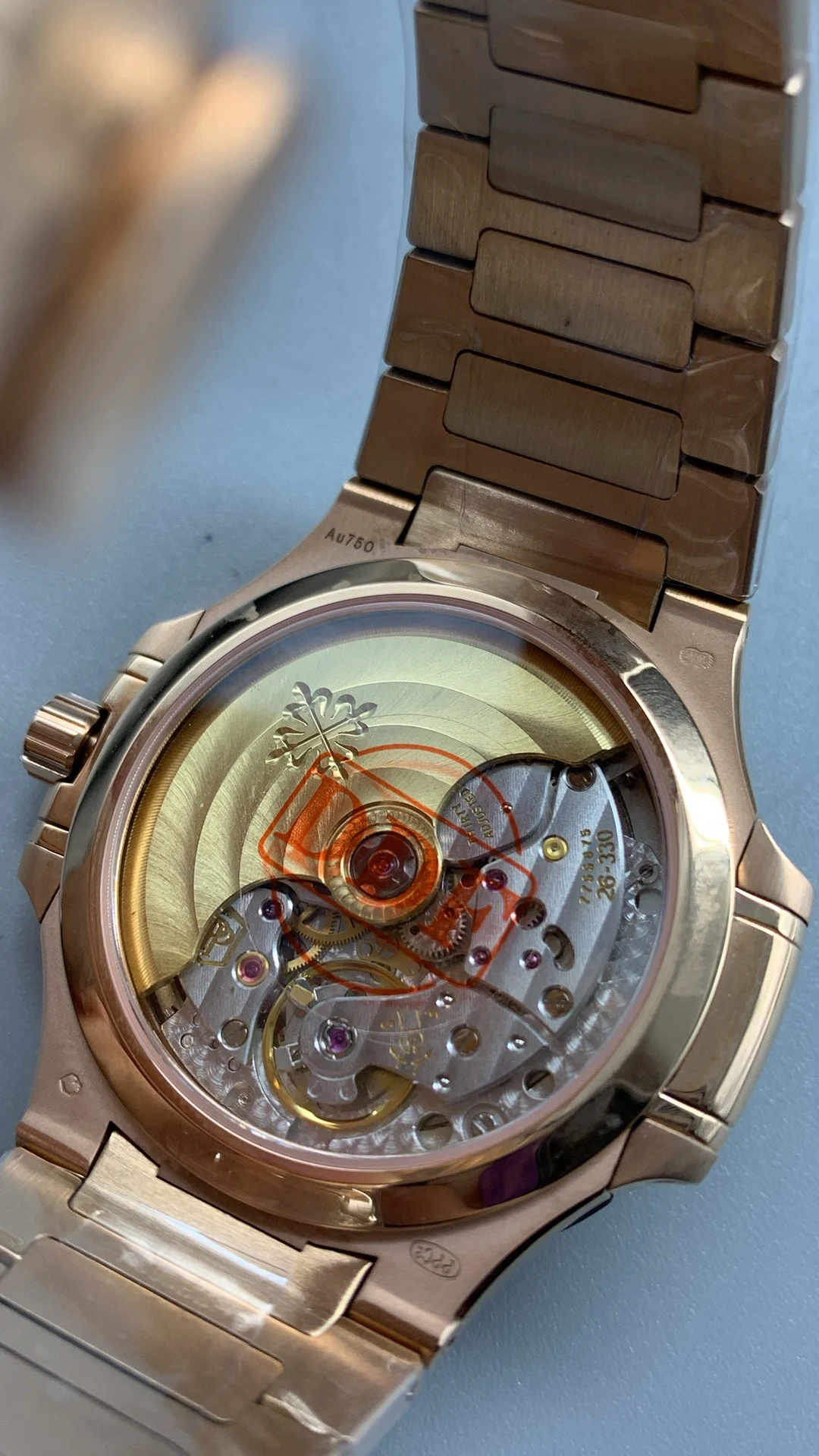 Patek Philippe Rose Gold Diamond-Set 7118 — photographed off the sweep