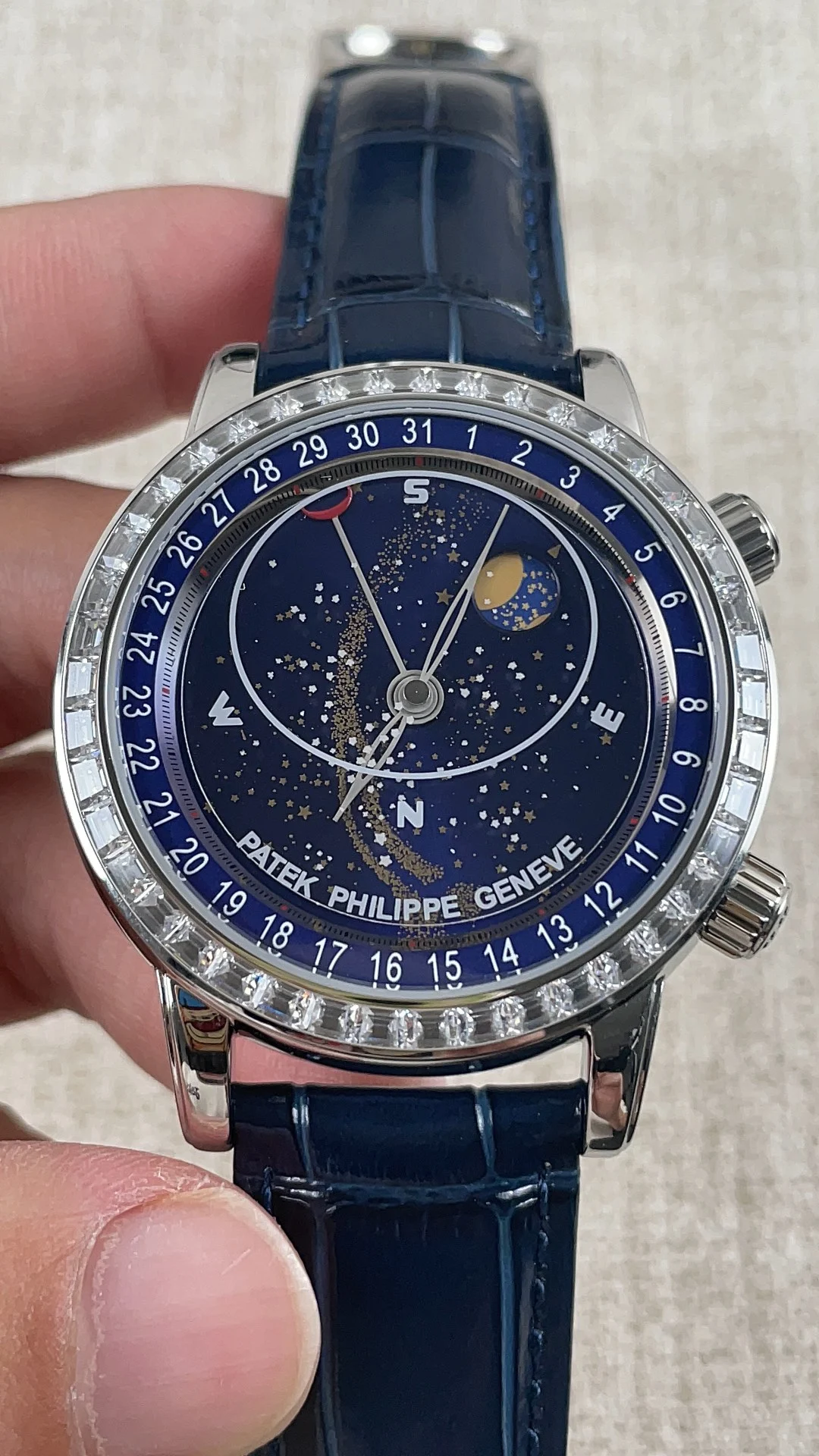 Patek Philippe Starry Sky Collection — photographed off the sweep